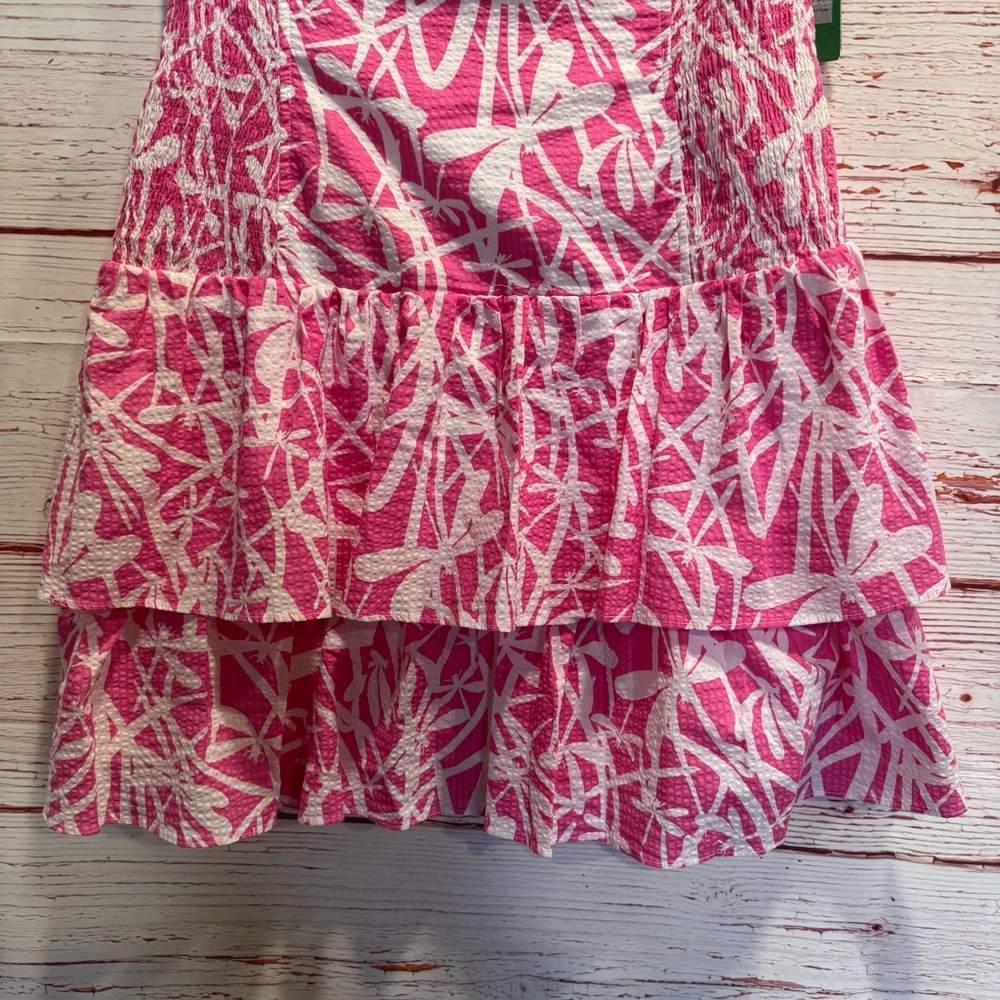 NWT Lilly Pulitzer Elinor Dress in Hotty Pink Light My Fire Sz L - Picture 8 of 14